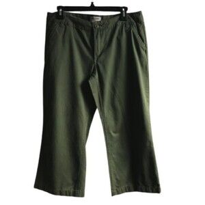 George & Martha Women's Capri Pants Green Size 10 Straight Fit 100% Cotton